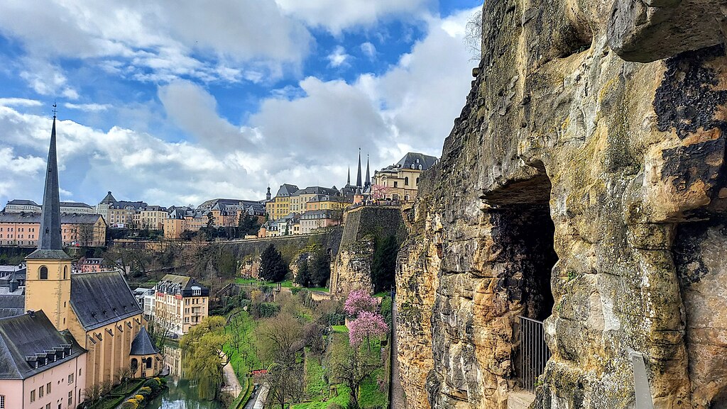 Luxembourg City from the Bock Casements